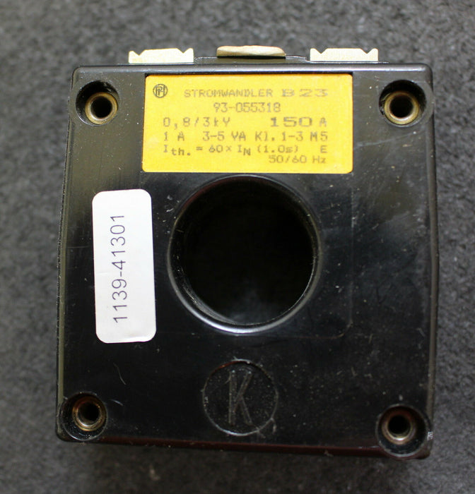 PURRMANN & HERR Aufschiebe Stromwandler 150/1A 0,8/3kV Typ B23 50/60Hz 3-5VA
