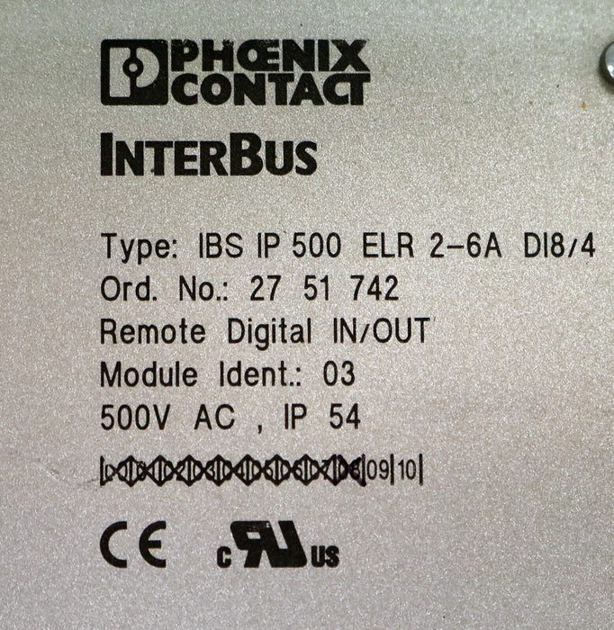 PHOENIX CONTACT Motor Starter Remote digital IN/OUT IBS IP 500 No. 2751742