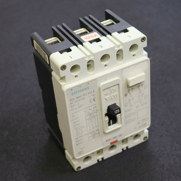 SIEMENS Leistungsschalter In=125A 3VF3211-3FU41-0AB1 100kA Uimp = 8kV 50/60Hz