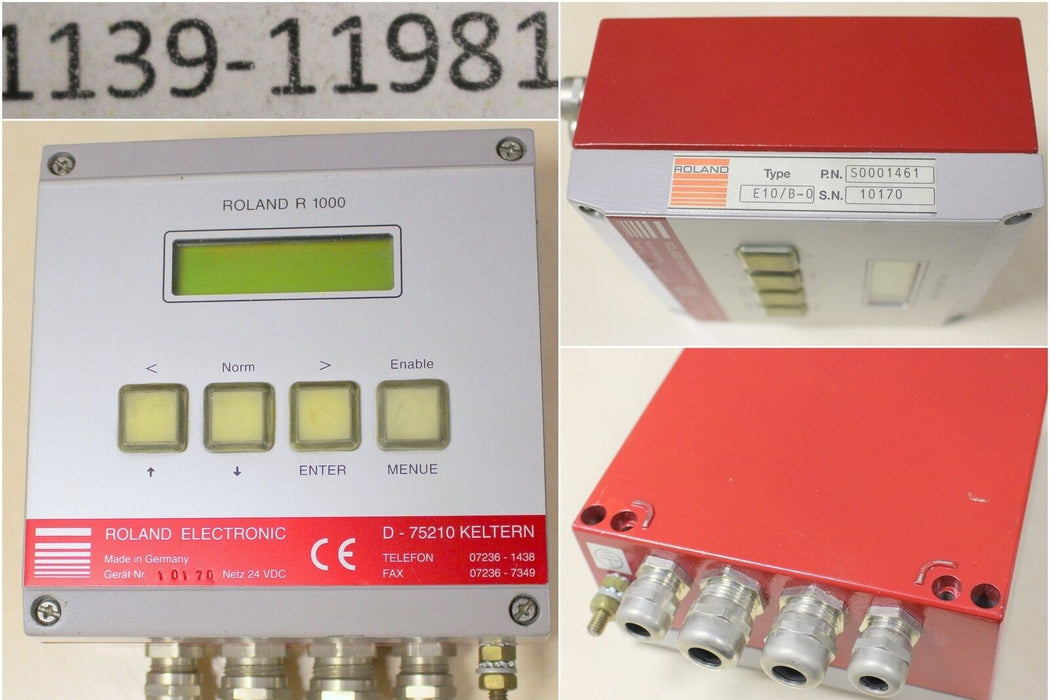 ROLAND Blechdickenkontrollgerät R1000 - Type E10/B-O - 24 VDC