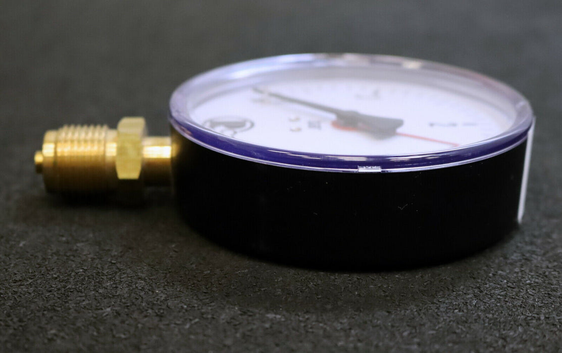 RIEGLER Manometer pressure gauge 0-4bar senkrecht Anschlussgewinde R1/2“