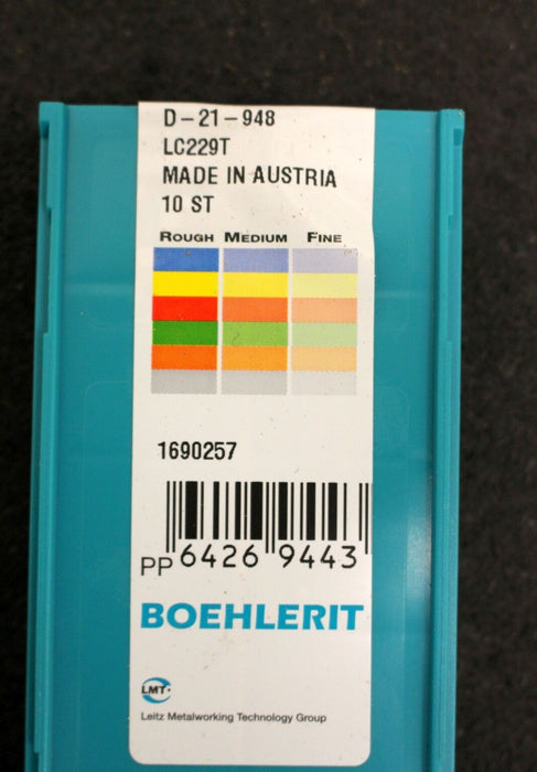 BOEHLERIT Wendeplatten für Schweissnaht-Bearbeitung R3,6mm D-21-948 LC229 P25