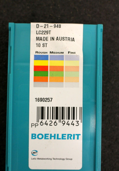 BOEHLERIT Wendeplatten für Schweissnaht-Bearbeitung R3,6mm D-21-948 LC229 P25