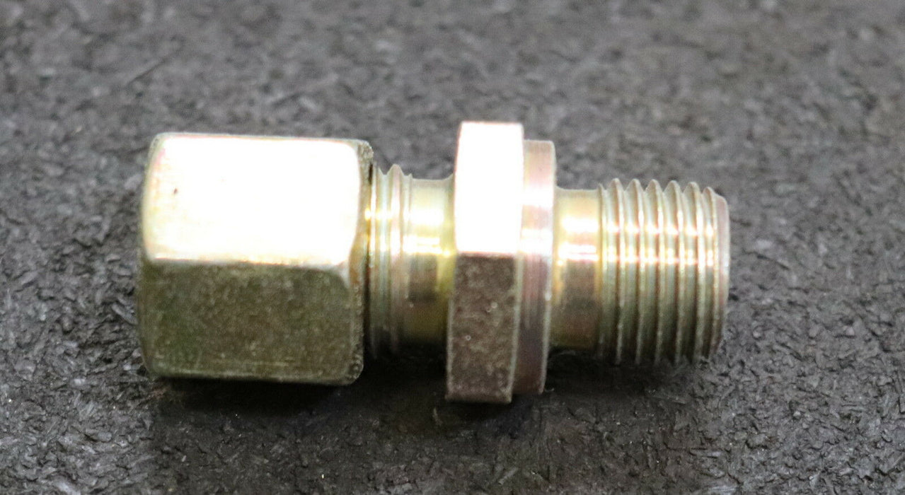 ERMETO 5 Stück gerader Einschraubstutzen GE8-PLR Stahl A3C verzinkt