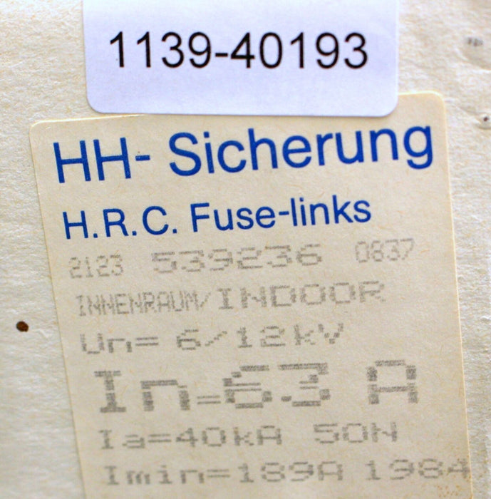 AEG Hochspannungs-Hochleistungs-Sicherungseinsatz In=63A