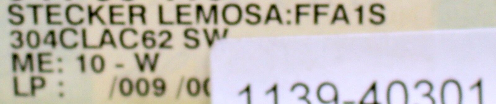 LEMO Connector FFA.1S.304.CLAC62 SW LEMO Stecker