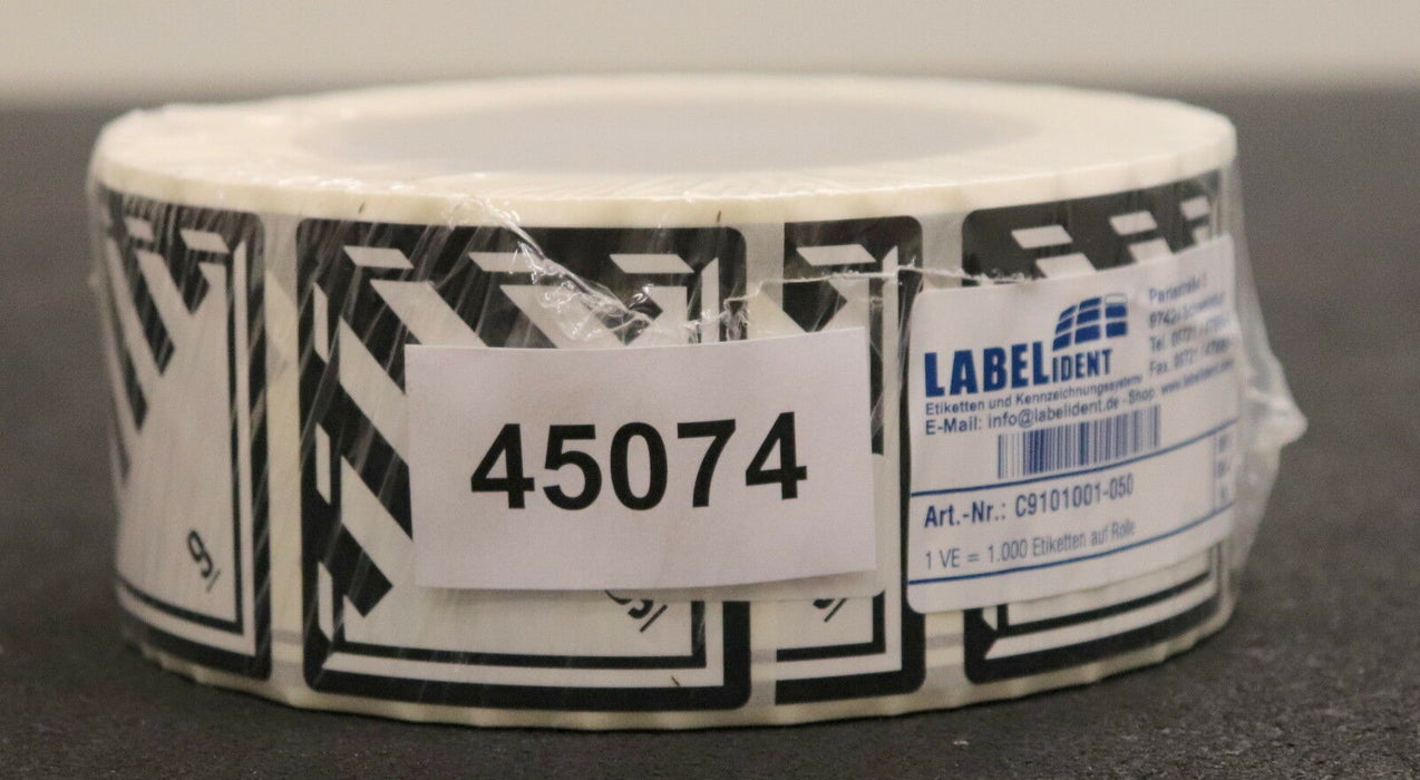LABELident.com 1000 Stück Gefahrgutaufkleber 9 verschiedene gefährliche Stoffe