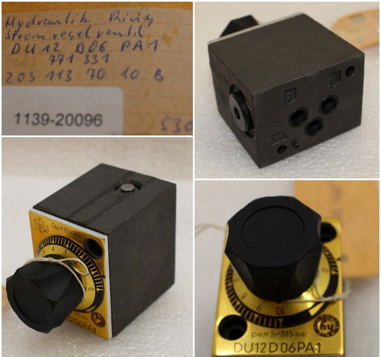 HYDRAULIKRING Stromregelventil DU 12D06 PA 1 pe=5 - 315 bar