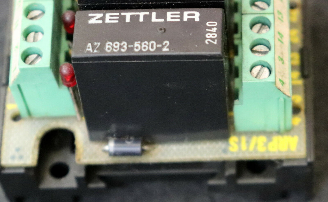 MURRELEKTRONIK Relaisplatte ARP 3/1 S L LED 24V mit 3x ZETTLER AZ 693-560-2