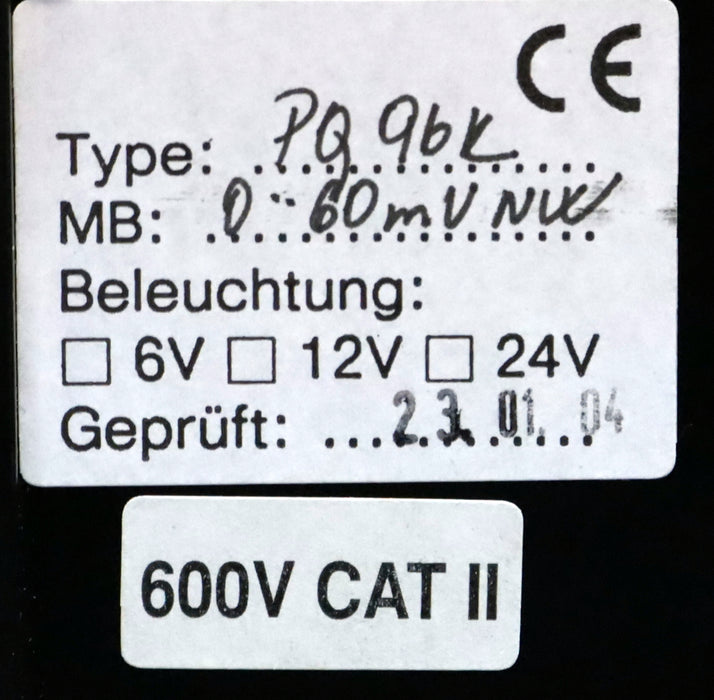 Bild des Artikels AEG-Drehspul-Messwerk-Moving-coil-measuring-mechanism-PQ96K-0-60mV-Maße-95x95mm