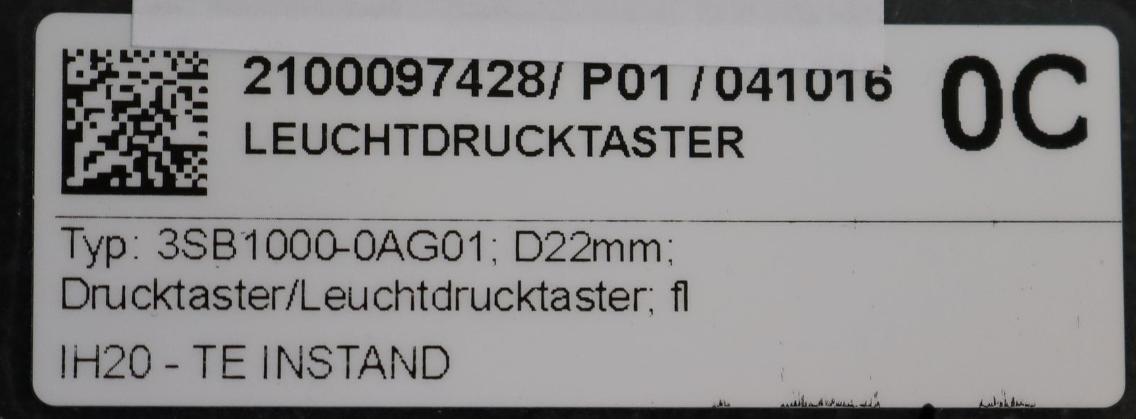 Bild des Artikels SIEMENS-2x-Leuchtdrucktaster-Illuminated-pushbutton-3SB1000-0AG01-Ø-22mm