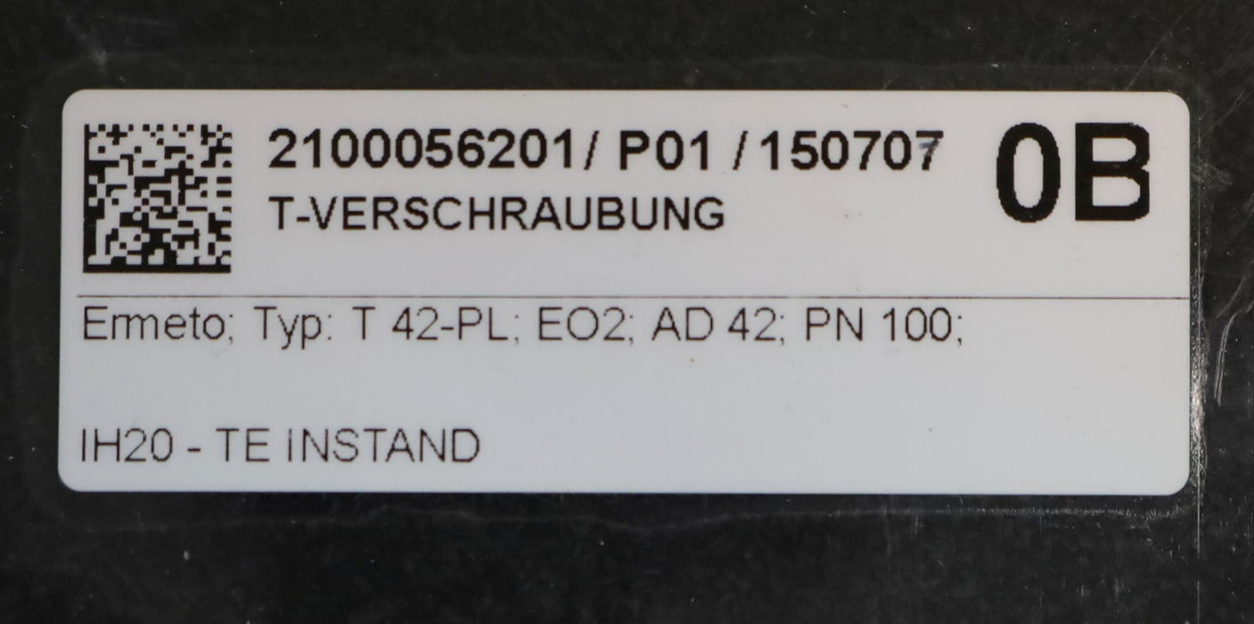Bild des Artikels ERMETO-T-Verschraubung-Typ:-T-42-PL-außenØ-52mm-innenØ-42mm-Gesamt-132x100x68mm