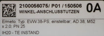 Bild des Artikels ERMETO-Winkel-Anschlusstutzen-mit-Schaft-Typ:-EVW-38-PS-einstellbar-außenØ-52mm