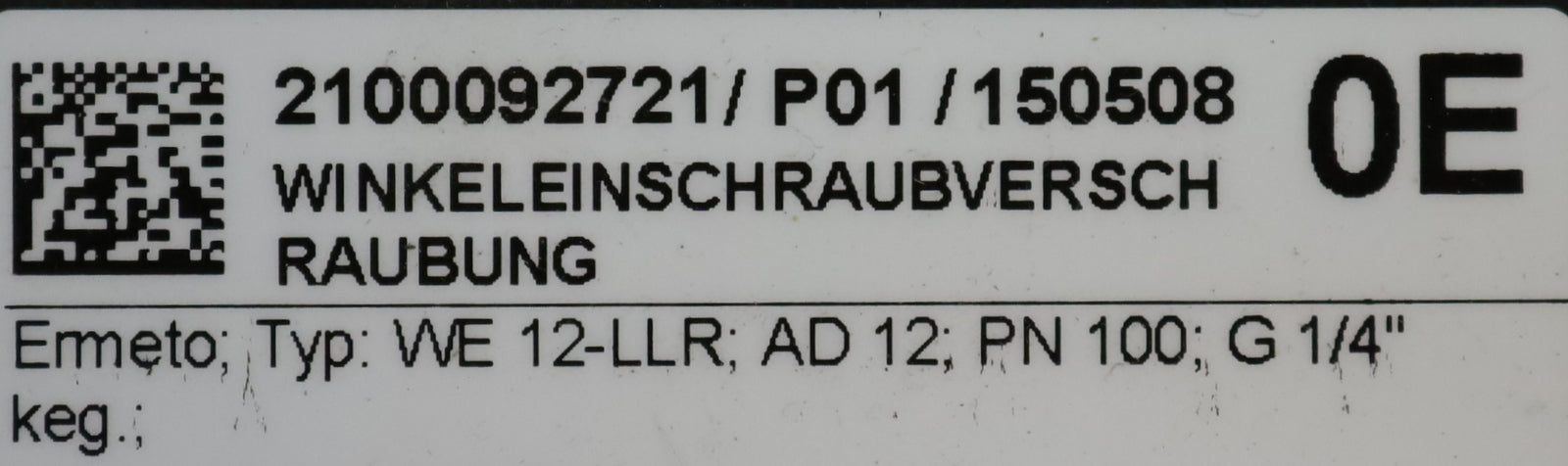 Bild des Artikels ERMETO-3x-Winkeleinschraubverschraubung-Typ:-WE-12-LLR-G1/4"-innenØ-12mm