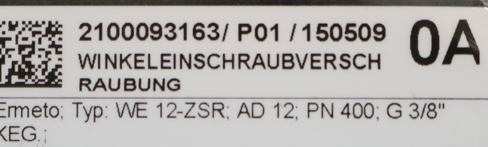 Bild des Artikels ERMETO-4x-Winkeleinschraubverschraubung-Typ:-WE-12-ZSR-G3/8"-1x-innenØ-12mm