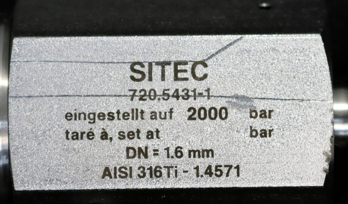 Bild des Artikels SITEC-Sicherheitsventil-720.5431-1-eingestellt-auf-2000bar-DN-=-1,6mm-AISI-316