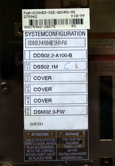 Bild des Artikels INDRAMAT-Servo-Regler-100A-DDS02.2-A100-BE12-01-FX-gebraucht