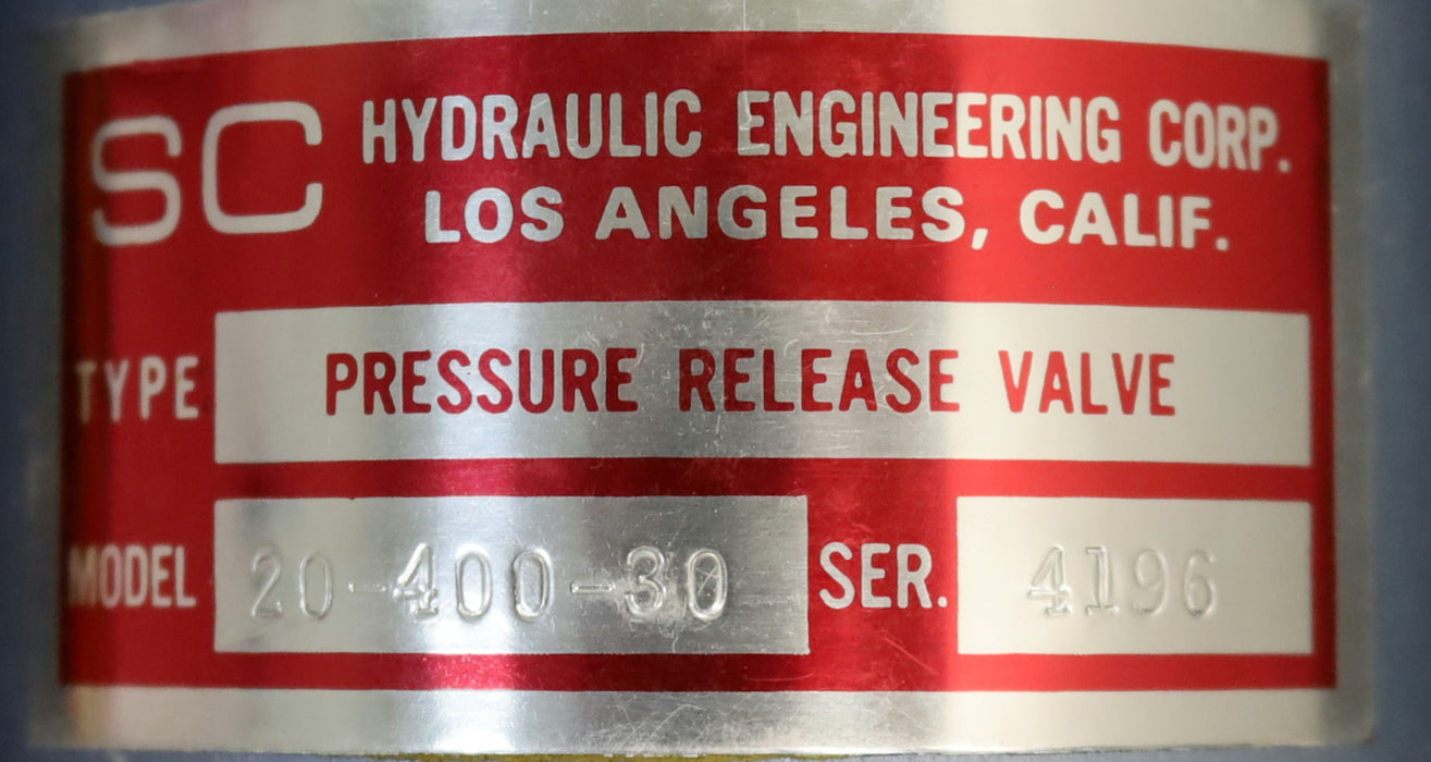 Bild des Artikels SC-HYDRAULIC-Druckentlastungsventil-pressure-release-valve-Model-20-400-30-