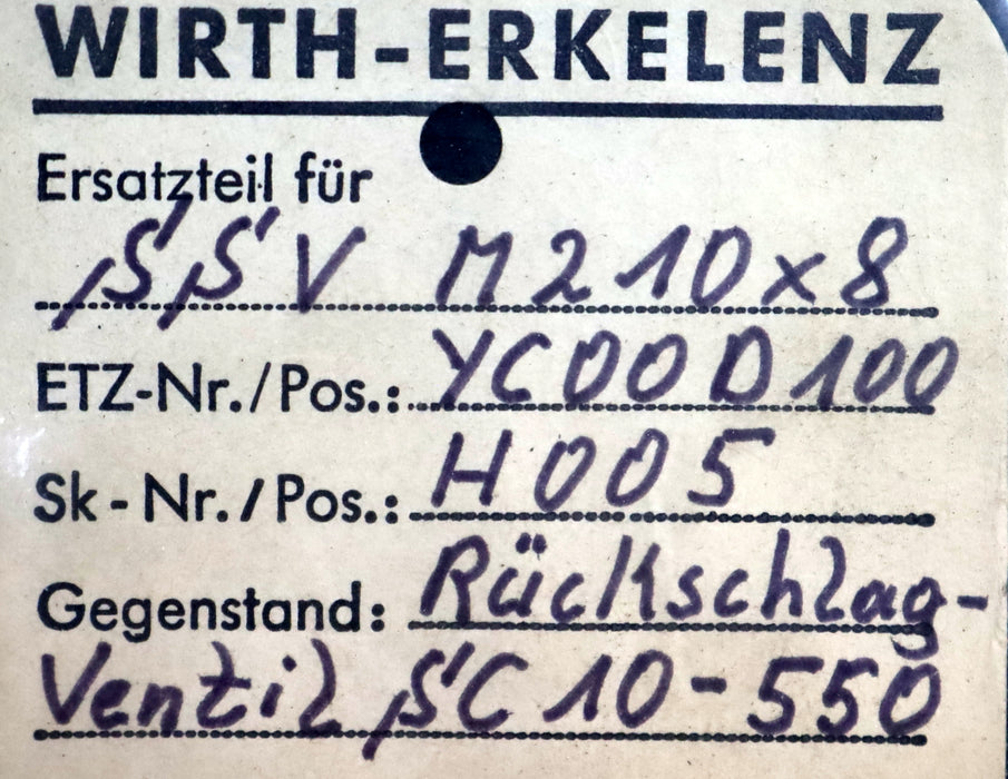Bild des Artikels SC-HYDRAULIC-Rückschlagventil-Model-10-550-unbenutzt