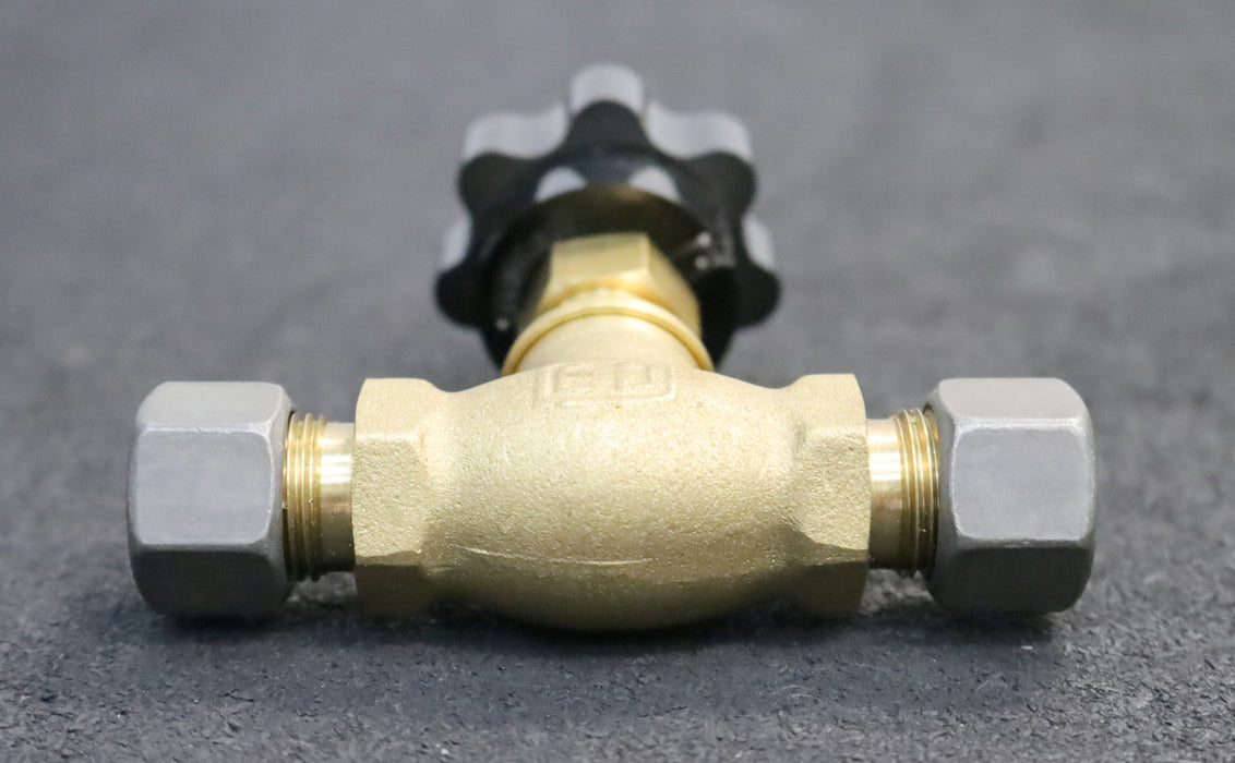 Bild des Artikels ERMETO-Durchgangsventil-PN10-Gehäuse-DIN3512-Messing-RohraußenØ-12mm