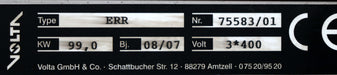 Bild des Artikels VOLTA-99kW-Lufterhitzer-air-heater-Type-ERR-Nr.-75583/01-3*400V-925x955x250mm