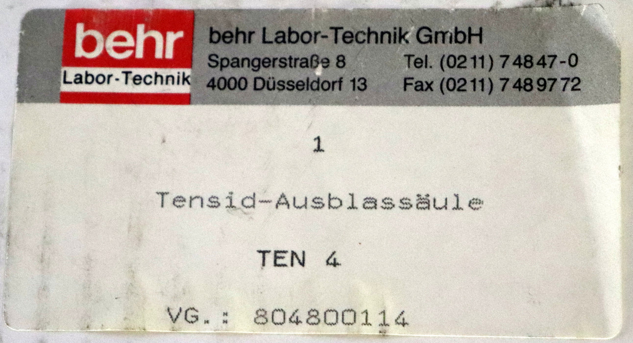 Bild des Artikels BEHR-LABOR-TECHNIK-Komplette-Apparatur-+-2-Tensid-Ausblassäulen-4l-TEN4+Zubehör