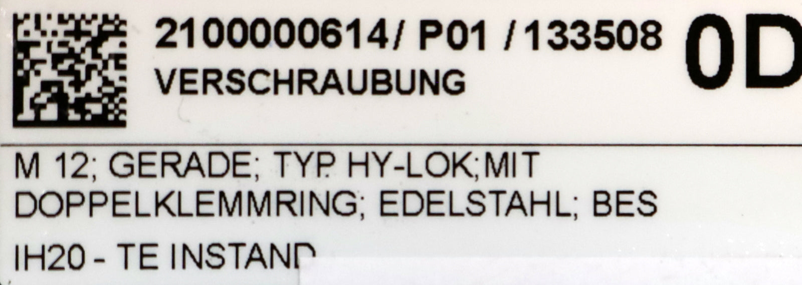 Bild des Artikels ERMETO-Rohrverschraubung-M12-gerade-für-metrische-Rohre-mit-Doppelklemmring