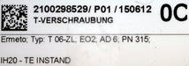 Bild des Artikels ERMETO-6x-T-Verschraubung-Typ:-T-06-ZL-außenØ-11,8mm-innenØ-7mm-EO2-PN315