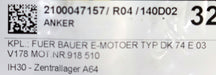 Bild des Artikels BAUER-Anker-für-Elektromotor-DK-74-E-03-V178-Art.Nr.-819-510-Z=12