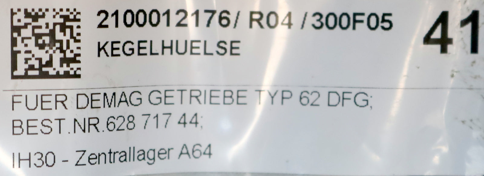 Bild des Artikels DEMAG-Kegelhülse-mit-Gewinde-für-DEMAG-Getriebe-Typ-62-DFG-Best.Nr.-628-717-44