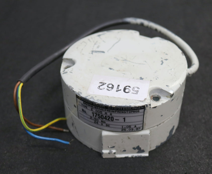 Bild des Artikels BAUER-Bremse-No.-1750420-1-Type-E-005-A-4-2,5Nm-24VDC-2,05A-Baujahr-25.3.1997