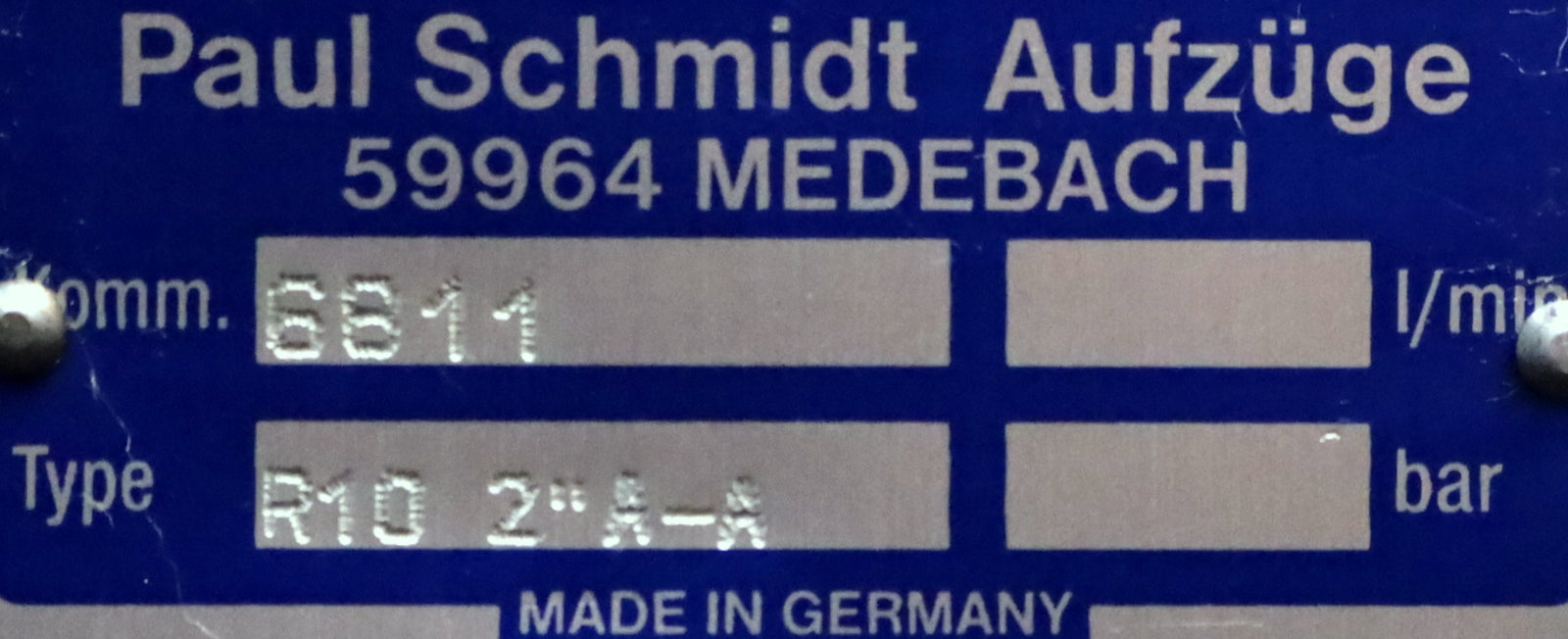 Bild des Artikels SCHMIDT-AUFZÜGE-Rohrbruchventil-Typ-R10-2"-A-A-NW50-210bar-+-BERNSTEIN-TI-UIZ-W