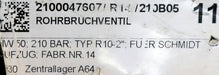 Bild des Artikels SCHMIDT-AUFZÜGE-Rohrbruchventil-Typ-R10-2"-A-A-NW50-210bar-+-BERNSTEIN-TI-UIZ-W