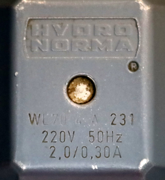 Bild des Artikels HYDAC-NORMA-Steuerblock-WL70-4-A-231-220V-50Hz-2,0/0,3-A-für-SCHMIDT-AUFZÜGE