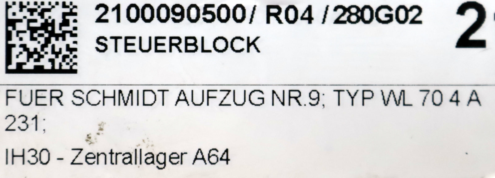 Bild des Artikels HYDAC-NORMA-Steuerblock-WL70-4-A-231-220V-50Hz-2,0/0,3-A-für-SCHMIDT-AUFZÜGE