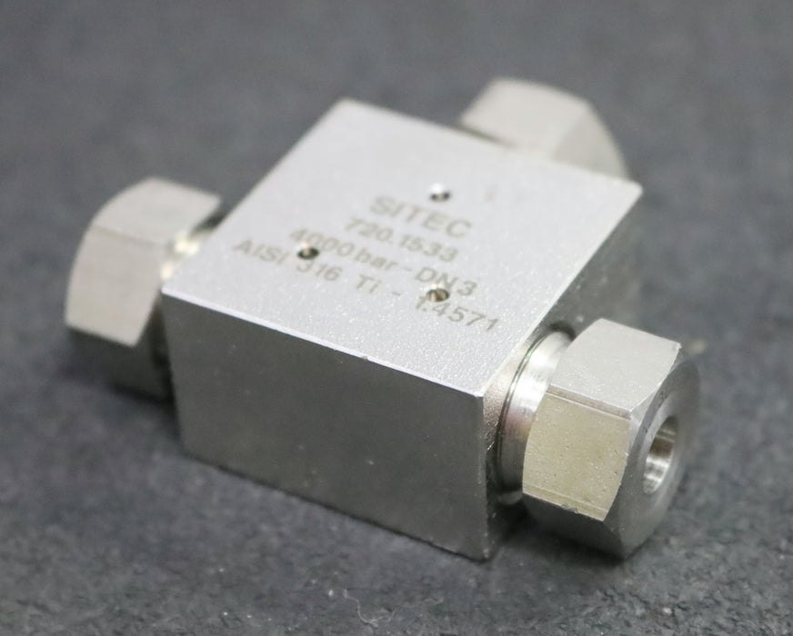 Bild des Artikels SITEC-T-Stück-mit-2-Abgängen-4000bar-DN3-Edelstahl-1.4571-AISI-316-T-unbenutzt