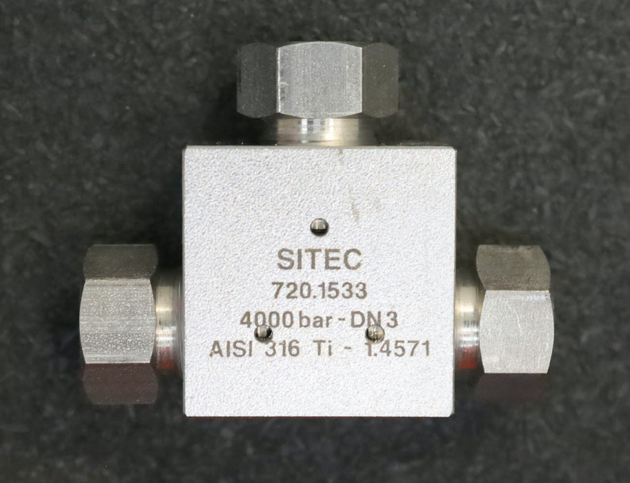 Bild des Artikels SITEC-T-Stück-mit-2-Abgängen-4000bar-DN3-Edelstahl-1.4571-AISI-316-T-unbenutzt