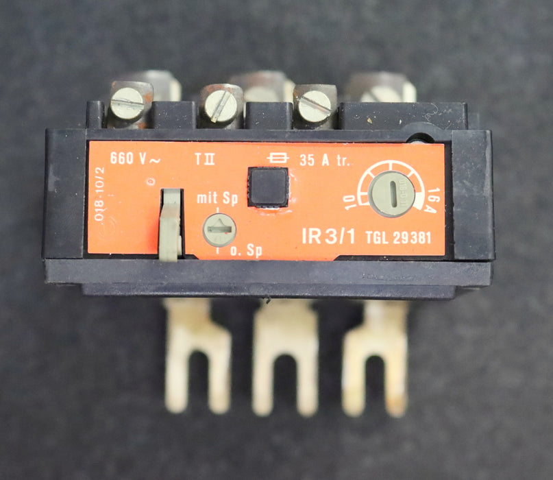 Bild des Artikels DDR-EAW-Überstromrelais-für-Schütz-IR-3/1-10-16A-TGL29381-gebraucht