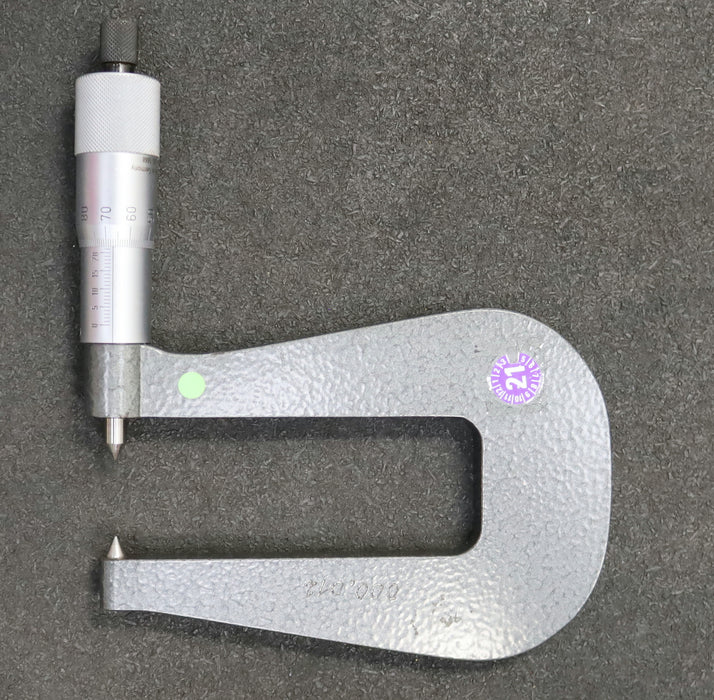 Bild des Artikels HAHN&KOLB-Bügelmessschraube-mit-Spitzen-und-tiefem-Bügel-Messbereich-0-25mm