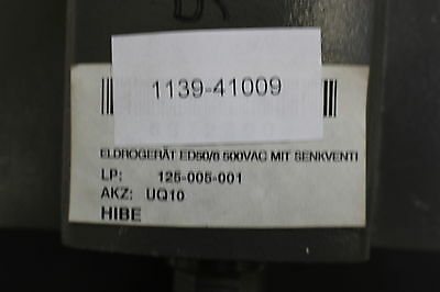 EMG 1 Elektrohydraulisches Hubgerät ELDRO - ED50/6 S 2LL5 031-3 - Hubkraft 500N