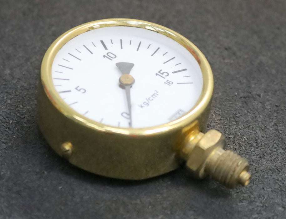 Bild des Artikels WIKA-RETRO-Manometer-Ø-62mm-mit-G1/2"-mit-Messing-Gehäuse-von-ca.-1950-unbenutzt