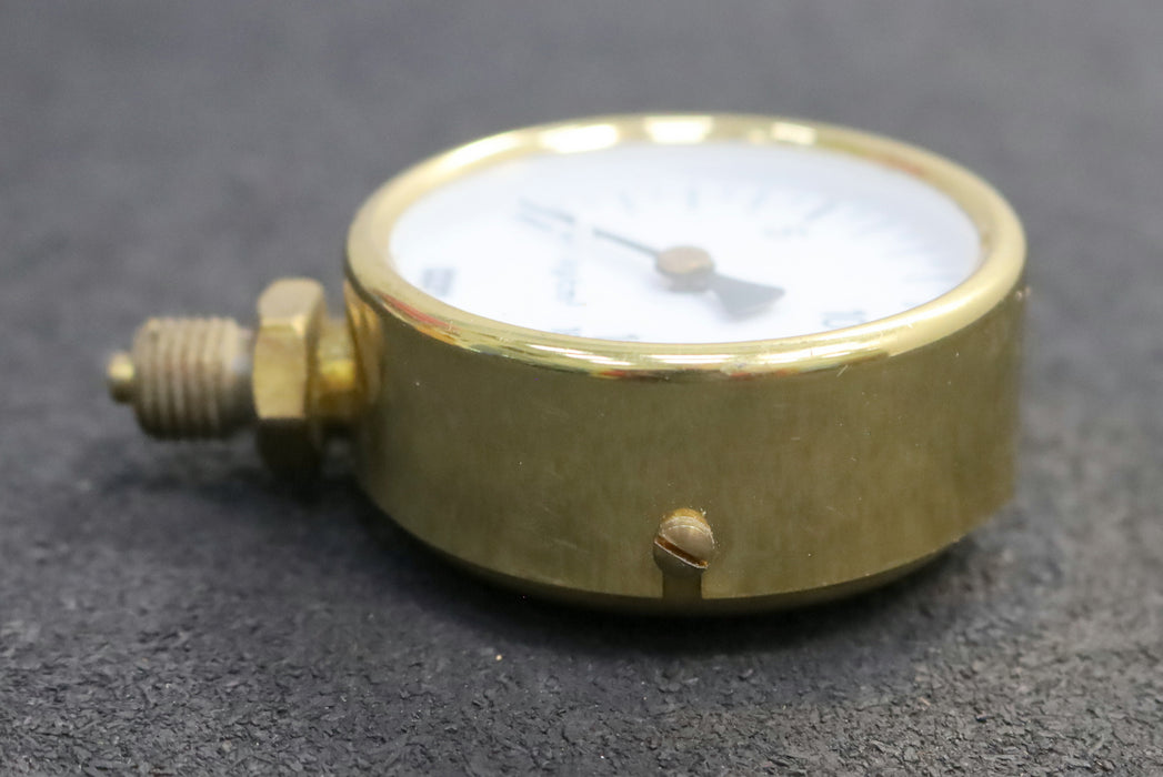 Bild des Artikels WIKA-RETRO-Manometer-Ø-62mm-mit-G1/2"-mit-Messing-Gehäuse-von-ca.-1950-unbenutzt