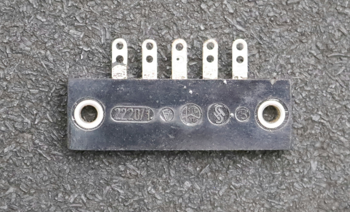 Bild des Artikels SIEMENS-Kontaktleiste-5-fach-RETRO-Art.Nr.-2220/1-Baujahr-ca.-1950-1960