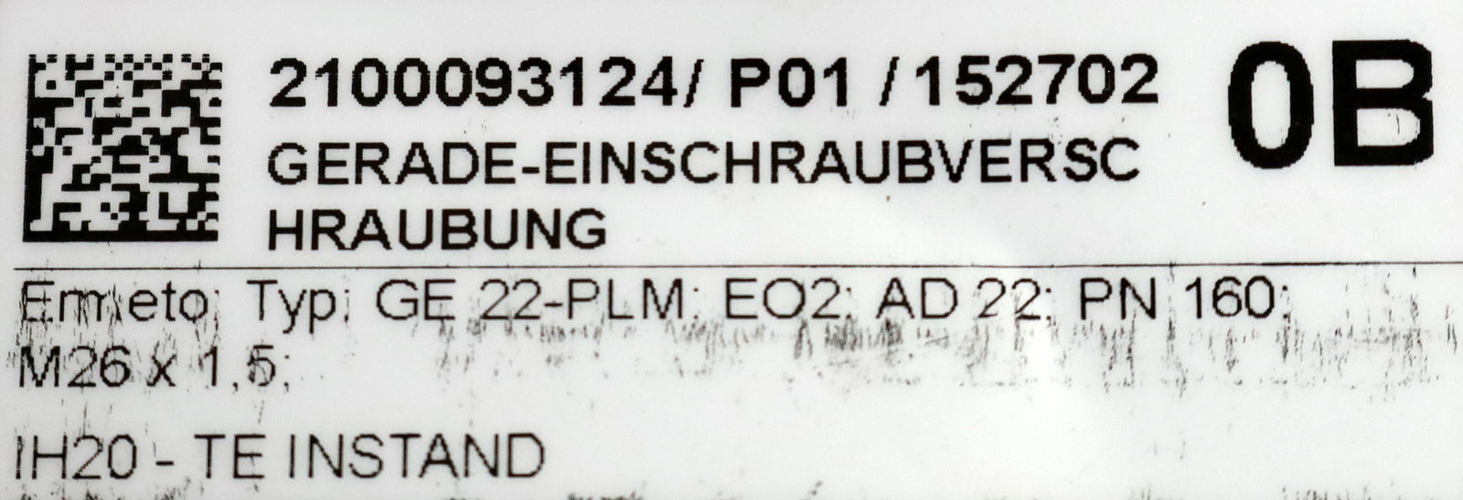 Bild des Artikels ERMETO-4x-Gerade-Einschraubverschraubung-Typ:-GE-22-PLM-M26x1,5-PN160-AD22-EO2