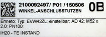 Bild des Artikels ERMETO-Winkel-Anschlussstutzen-Typ:-EVW42-PL-M52x2,0-AD42-PN100-96x84x68mm