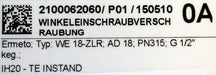 Bild des Artikels ERMETO-2x-Winkel-Einschraubverschraubung-Typ:-WE-18-ZLR-G-1/2"-AD18-PN315