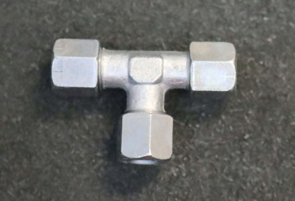 Bild des Artikels ERMETO-5x-T-Verschraubung-Typ:-T08-LL-AD8-PN100-verzinkt-Maße-gesamt-50x33x16mm