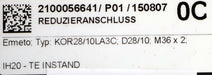 Bild des Artikels ERMETO-Konus-Reduzieranschluss-Typ:-KOR-28/10LA3C-D28/10-M36x2---53x46,3x46,3mm
