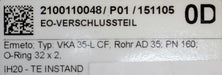 Bild des Artikels ERMETO-6x-EO-Verschlussteil-Typ:-VKA-35-L-CF-AD-35-PN160-Maße-gesamt-Ø40,5x30mm