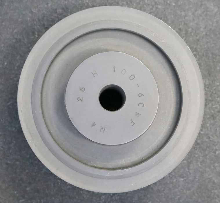 Bild des Artikels Stahl-Zahnscheibe-Pulley-mit-beidseitiger-Bordscheibe-26-H-100-Profil:-H-Z=26